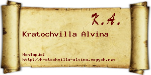 Kratochvilla Alvina névjegykártya
